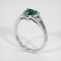 0.83 Ct. Sapphire Ring, 14K White Gold 2