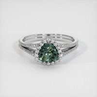 1.02 Ct. Sapphire Ring, 14K White Gold 1