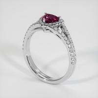 0.63 Ct. Pinkish Purple Sapphire Ring, 14K White Gold 2