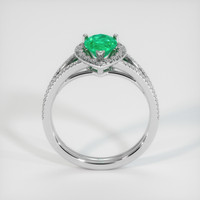 1.03 Ct. Emerald Ring, 18K White Gold 3