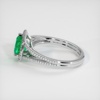 1.03 Ct. Emerald Ring, 18K White Gold 4