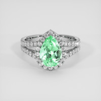 1.93 Ct. Emerald Ring, 18K White Gold 1