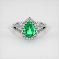 1.72 Ct. Emerald Ring, 18K White Gold 1