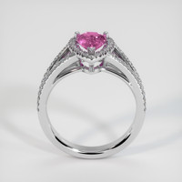 1.16 Ct. Pink Sapphire Ring, 18K White Gold 3