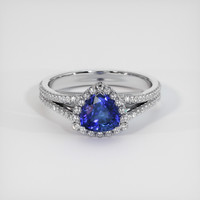 1.43 Ct. Sapphire Ring, 18K White Gold 1