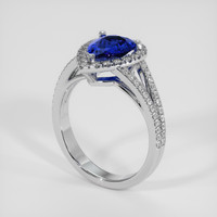 1.68 Ct. Blue Sapphire Ring, 18K White Gold 2