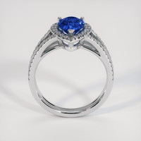1.56 Ct. Blue Sapphire Ring, 18K White Gold 3