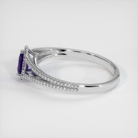 0.55 Ct. Sapphire Ring, 18K White Gold 4