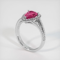 3.03 Ct. Pink Sapphire Ring, 18K White Gold 2