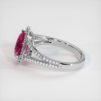 3.03 Ct. Pink Sapphire Ring, 18K White Gold 4