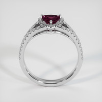 0.63 Ct. Pinkish Purple Sapphire Ring, 18K White Gold 3