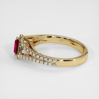 0.51 Ct. Pinkish Red Ruby Ring, 10K Yellow Gold 4