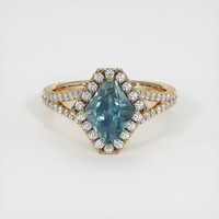 2.40 Ct. Sapphire Ring, 14K Yellow Gold 1