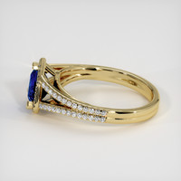 0.96 Ct. Blue Sapphire Ring, 18K Yellow Gold 4