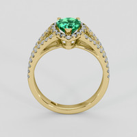 0.87 Ct. Emerald Ring, 18K Yellow Gold 3