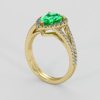 1.72 Ct. Emerald Ring, 18K Yellow Gold 2
