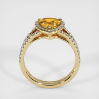 1.47 Ct. Orangish Yellow Sapphire Ring, 18K Yellow Gold 3