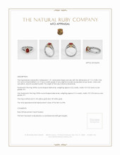 Ruby Ring 1.01 Ct. 14K Yellow White Appraisal
