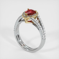 1.01 Ct. Ruby Ring, 14K Yellow & White 2