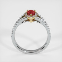 0.43 Ct. Ruby Ring, 14K Yellow & White 3