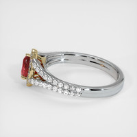 0.43 Ct. Ruby Ring, 14K Yellow & White 4