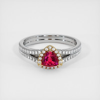 0.51 Ct. Ruby Ring, 14K Yellow & White 1