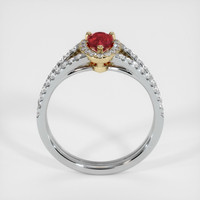 0.45 Ct. Ruby Ring, 14K Yellow & White 3