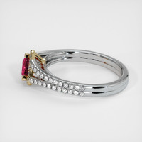 0.52 Ct. Ruby Ring, 14K Yellow & White 4