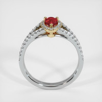 0.58 Ct. Ruby Ring, 14K Yellow & White 3