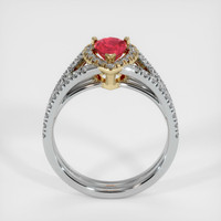 0.76 Ct. Ruby Ring, 14K Yellow & White 3