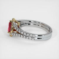 0.76 Ct. Ruby Ring, 14K Yellow & White 4