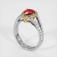 1.18 Ct. Ruby Ring, 14K Yellow & White 2