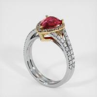 2.07 Ct. Ruby Ring, 14K Yellow & White 2