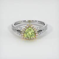 0.89 Ct. Sapphire Ring, 14K Yellow & White 1
