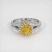 1.84 Ct. Yellow Sapphire Ring, 14K Yellow & White 1