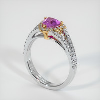 0.88 Ct. Sapphire Ring, 18K Yellow & White 2