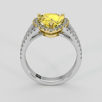 2.88 Ct. Yellow Sapphire Ring, 18K Yellow & White 3
