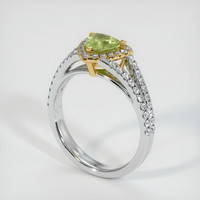 0.89 Ct. Sapphire Ring, 18K Yellow & White 2