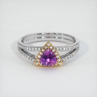 0.52 Ct. Sapphire Ring, 18K Yellow & White 1
