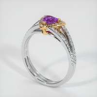 0.52 Ct. Sapphire Ring, 18K Yellow & White 2