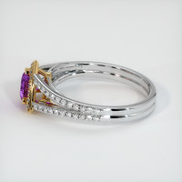 0.52 Ct. Sapphire Ring, 18K Yellow & White 4