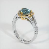 0.60 Ct. Sapphire Ring, 18K Yellow & White 2