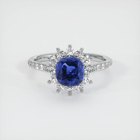 2.04 Ct. Blue Sapphire Ring, Platinum 950 1