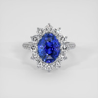 4.59 Ct. Blue Sapphire Ring, Platinum 950 1
