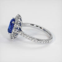 2.18 Ct. Blue Sapphire Ring, Platinum 950 4
