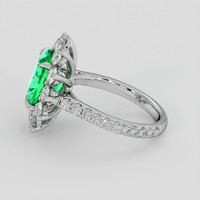 2.14 Ct. Emerald Ring, Platinum 950 4
