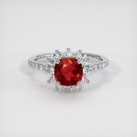 1.23 Ct. Ruby Ring, Platinum 950 1