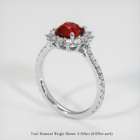 1.23 Ct. Ruby Ring, Platinum 950 2