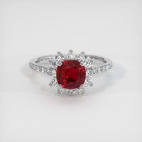 1.55 Ct. Ruby Ring, Platinum 950 1