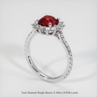 1.55 Ct. Ruby Ring, Platinum 950 2